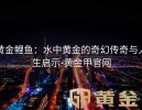 黄金鲤鱼：水中黄金的奇幻传奇与人生启示-黄金甲官网